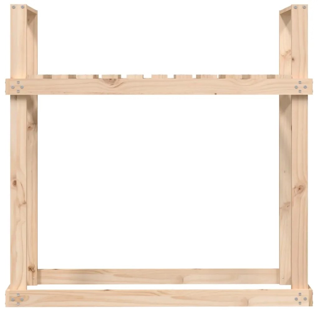 vidaXL Ραφιέρα Καυσόξυλων 110 x 35 x 108,5 εκ. από Μασίφ Ξύλο Πεύκου