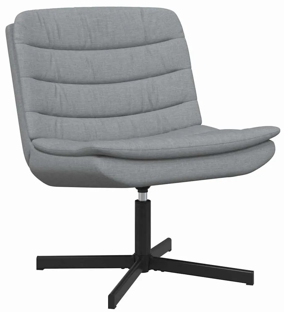vidaXL Περιστρεφόμενη καρέκλα Ανοιχτό γκρι 63 x 75 x 76 εκ ύφασμα