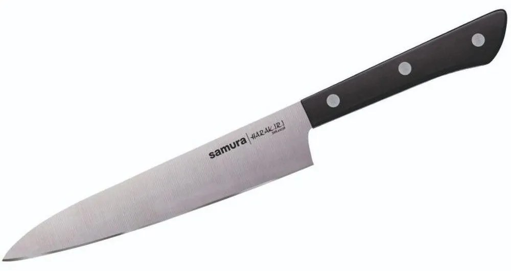 Μαχαίρι Γενικής Χρήσης Harakiri SHR-0023B 15cm Black Samura Ανοξείδωτο Ατσάλι