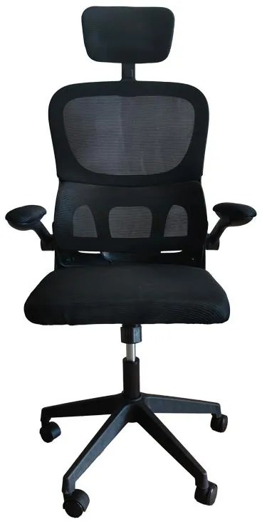 Καρέκλα γραφείου Recko ύφασμα mesh σε μαύρη απόχρωση 56x62x116-125εκ 56x62x125 εκ.