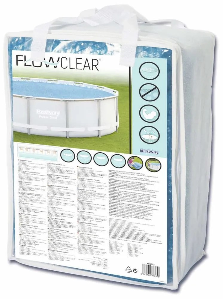 Bestway Κάλυμμα Πισίνας Ηλιακό Flowclear 427 εκ. - Μπλε