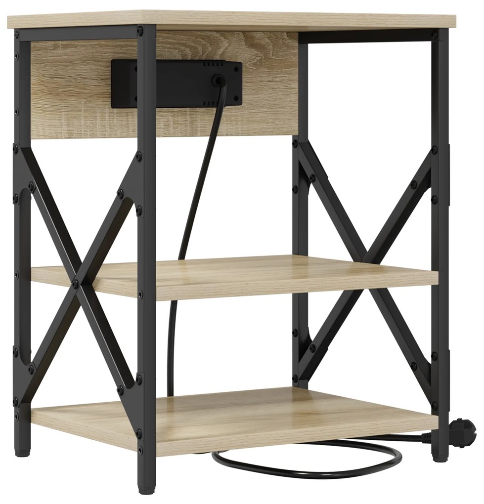 vidaXL Κομοδίνο Δρύς Sonoma 41 x 31 x 51 εκ. Επεξεργασμένο ξύλο