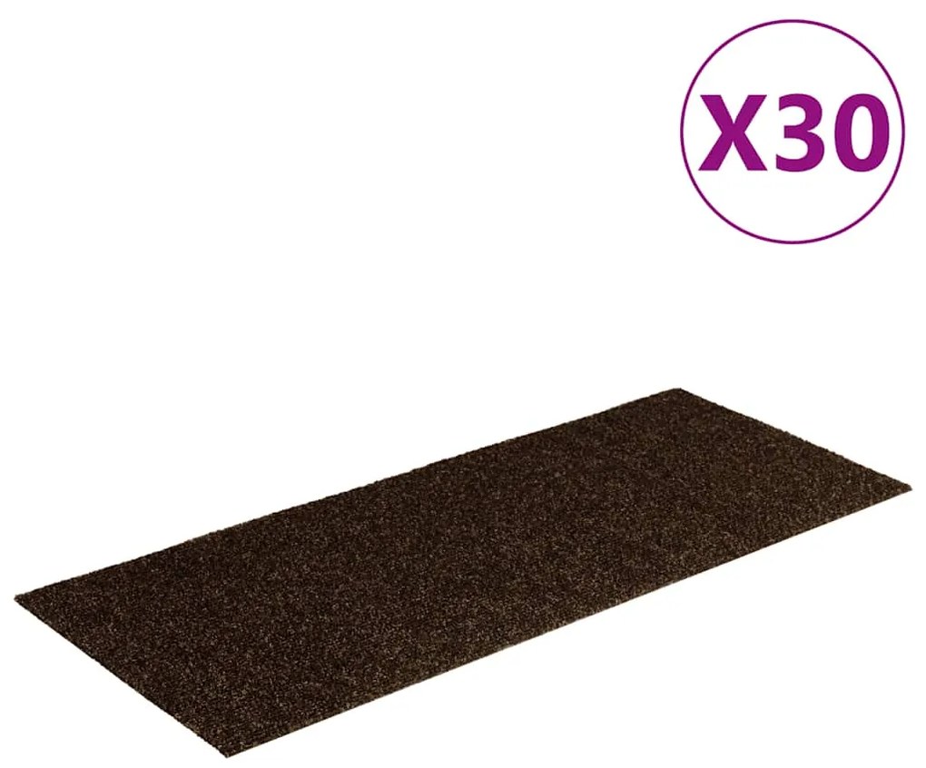 vidaXL Πατάκια για σκάλες Αυτοκόλλητα 30 τεμάχια 60x25 cm Ορθογώνια