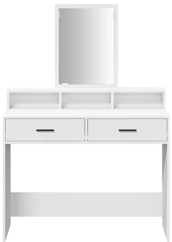 vidaXL Κομμό Υπνοδωματίου Λευκό 100 x 41 x 140 εκ. Επεξεργασμένο ξύλο