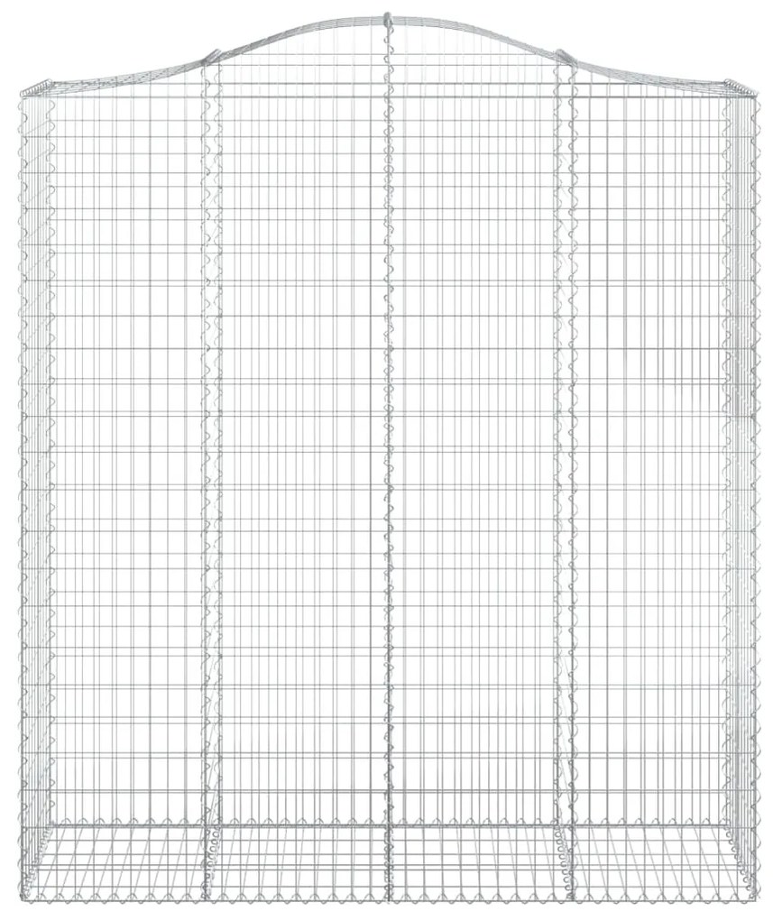 vidaXL Συρματοκιβώτια Τοξωτά 15 τεμ. 200x50x220/240 εκ. Γαλβαν. Ατσάλι