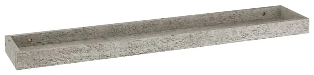 vidaXL Ράφια Τοίχου με Εσοχή 4 τεμ. Γκρι Σκυρ. 80 x 15 x 4 εκ. από MDF