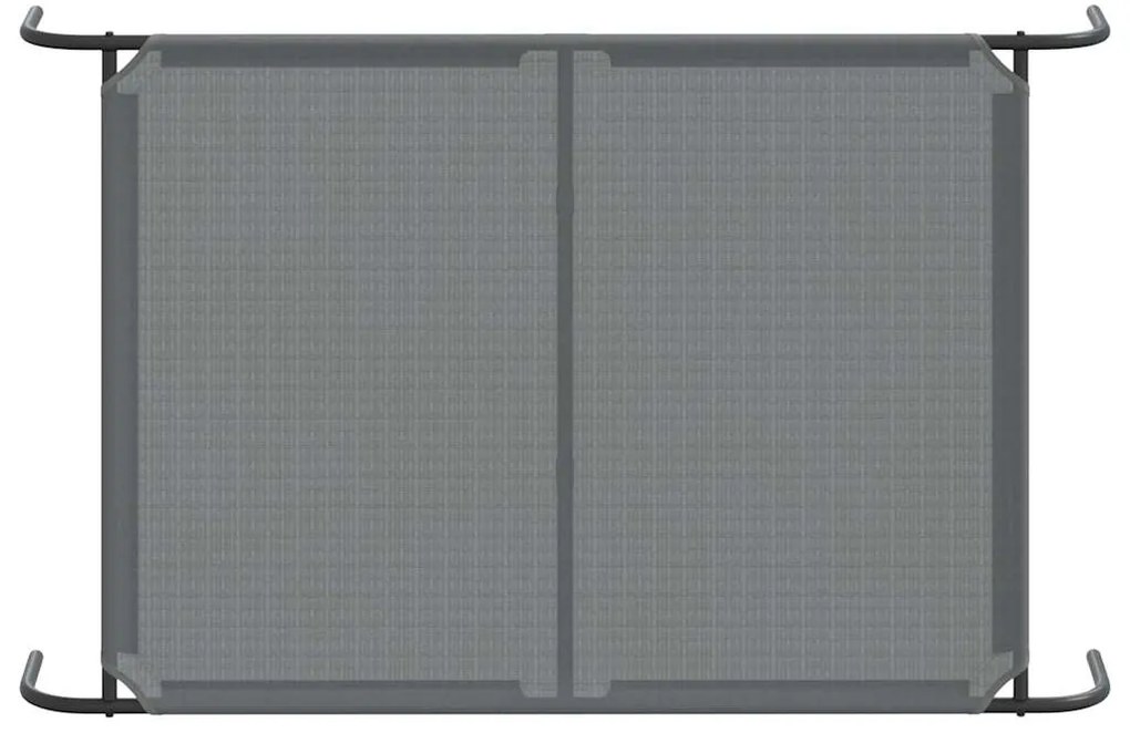 vidaXL Ανυψωμένο κρεβάτι σκύλου γκρι 130x80x20 cm Textilene και χάλυβα