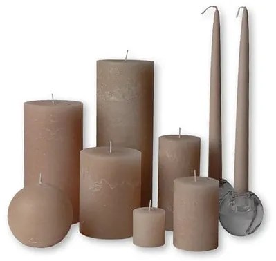 Cylindrical Candle RASTELI 13cm X Ø10cm Ρουστικ - Luz Your Senses 520.53-53