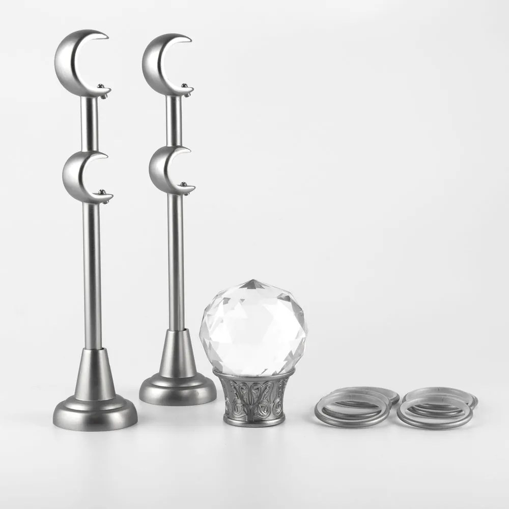 Κουρτινόβεργα διπλή twist Cristal Odeon 25/19 – χρώμιο ματ - 320 cm