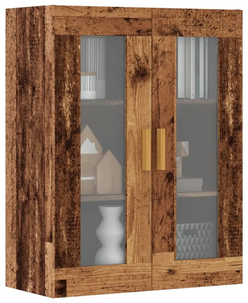 Ντουλάπι Τοίχου Κρεμαστό Παλαιό Ξύλο 69,5x34x90εκ. Επεξ. Ξύλο