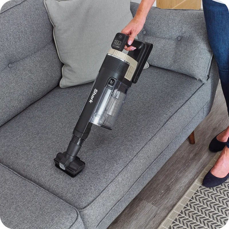 Σκούπα όρθια Shark Stratos True Pet Flexology IZ400EUT, 309W, 0.7L, 60 λεπτά αυτονομία, Clean Sense IQ, Pet Pro, LED, Powerfins, Dark Grey/Champagne