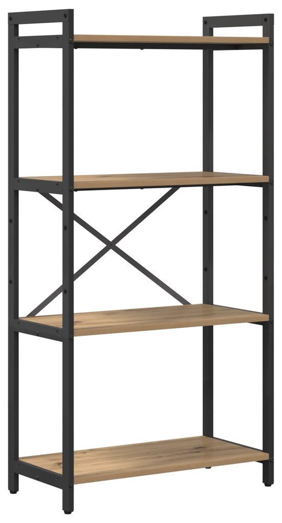 vidaXL Βιβλιοθήκη artisan δρυς 60 x 30 x 118 εκ Ξύλο και Χάλυβας
