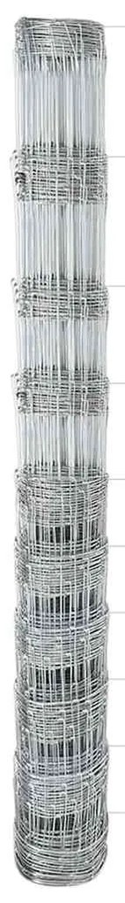 vidaXL Περίφραξη αγρού Ασημί 50 x 1,2 m Γαλβανισμένος χάλυβας