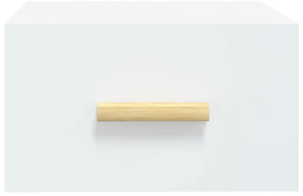 vidaXL Κομοδίνα Επιτοίχια 2 τεμ. Λευκά 35x35x20 εκ.