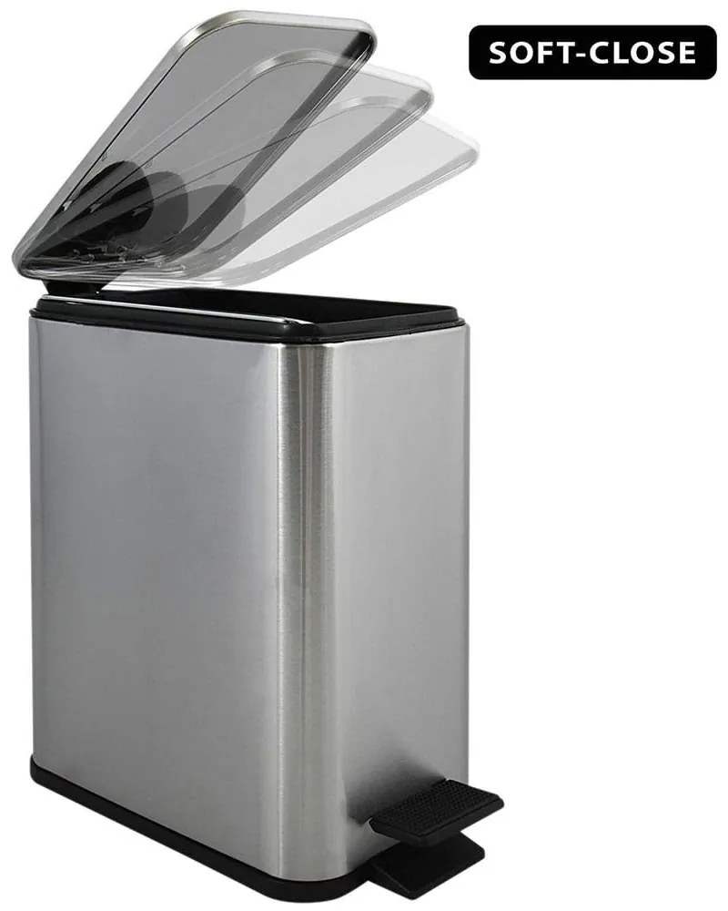 Κάδος Απορριμμάτων Eric 10.20498 Brushed Stainless Steel Metal