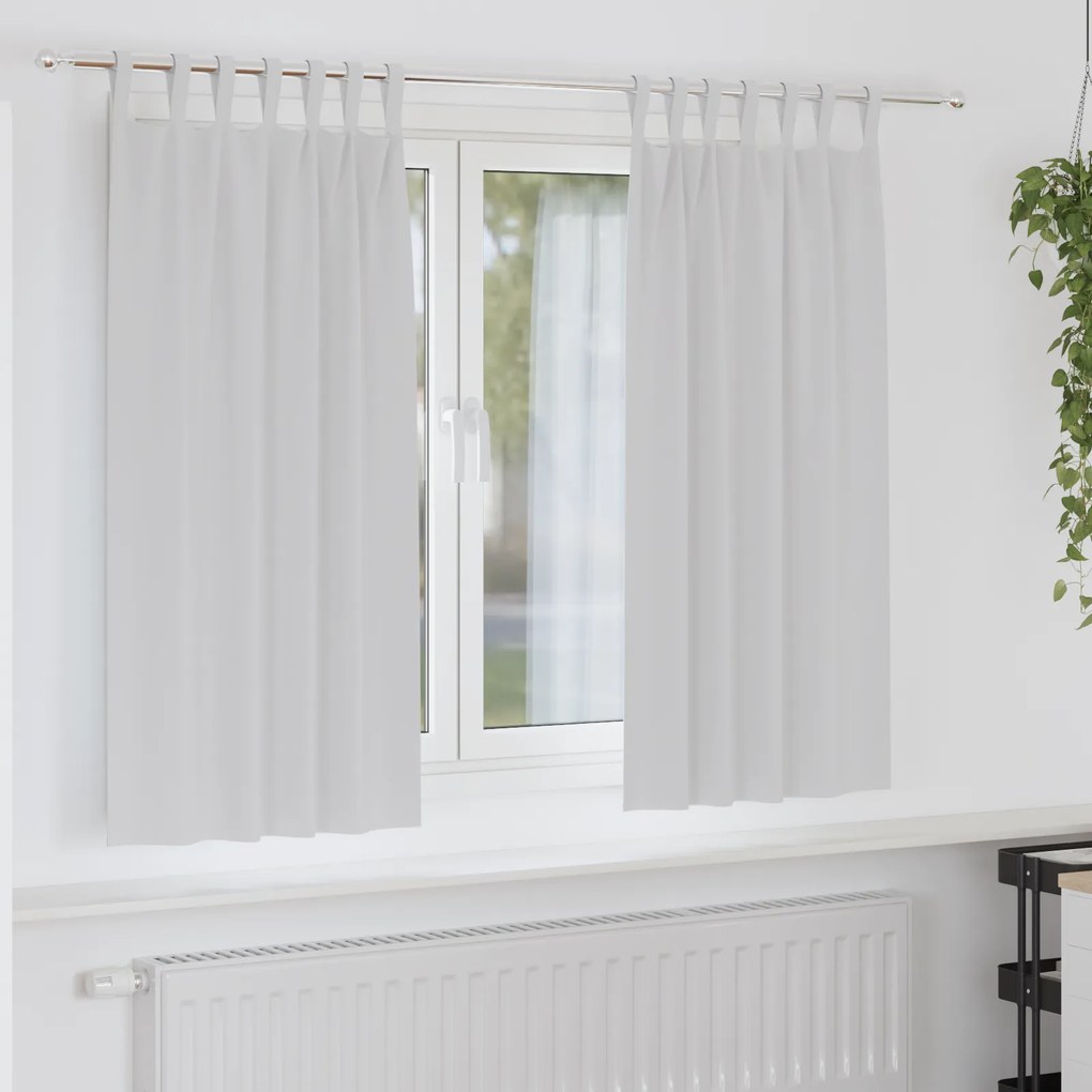 vidaXL Κουρτίνες συσκότισης 2 pcs Ανοιχτό Γκρι 175 x 140 εκ.