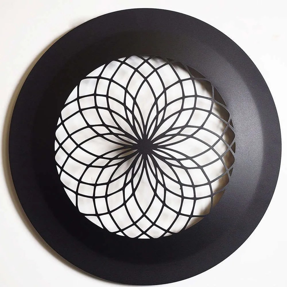 Διακοσμητικό Τοίχου 507ATP1225 46x46cm Black Wallity Ατσάλι