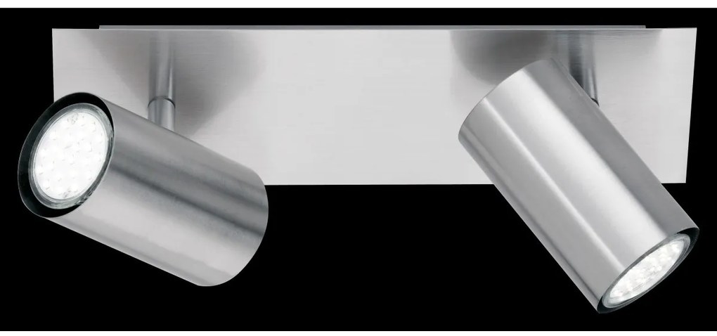 Σποτ Φωτιστικό Οροφής 2xGU10 Διπλό Κινητό Marley Trio Lighting-802400207-Νίκελ Ματ 802400207