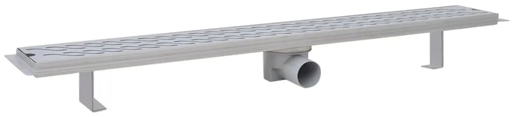vidaXL Σιφόνι Ντουζιέρας Γραμμικό με Κύματα 930x140 χιλ. Ανοξ. Ατσάλι