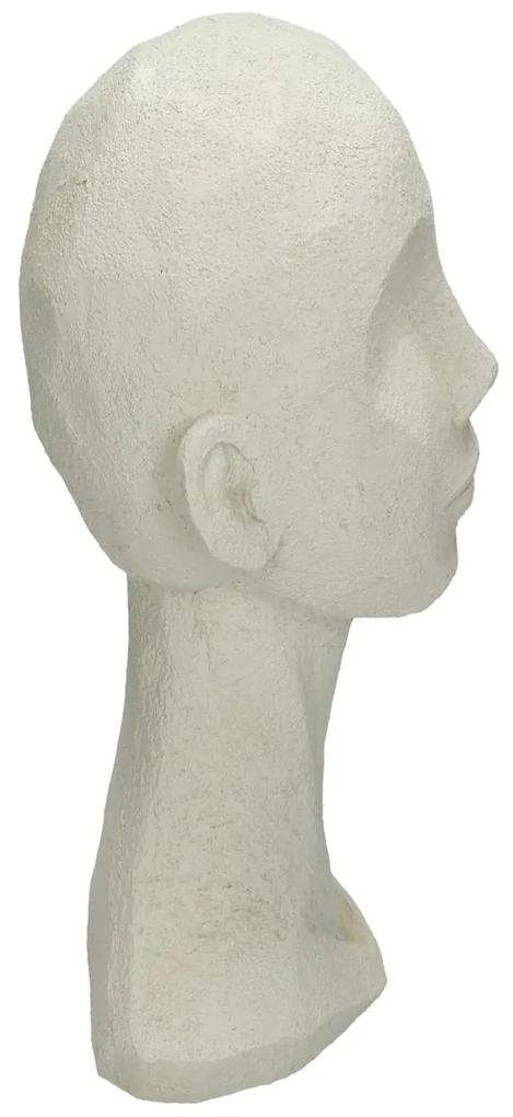 Διακοσμητικό Κεφάλι Λευκό Polyresin 17.5x15.5x28.4cm