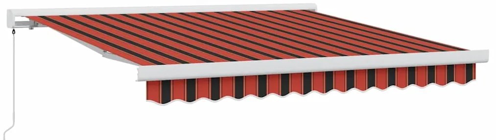 vidaXL Χειροκίνητη Τέντα Πορτοκαλί και Καφέ 300 x 250 εκ.