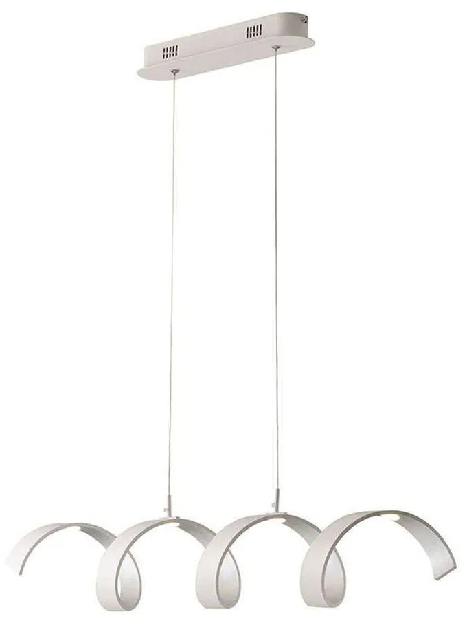 Φωτιστικό Οροφής - Ράγα Helix LED-HELIX-S4C BCO 20W Led 80x120cm White-Silver Luce Ambiente Design Aluminium