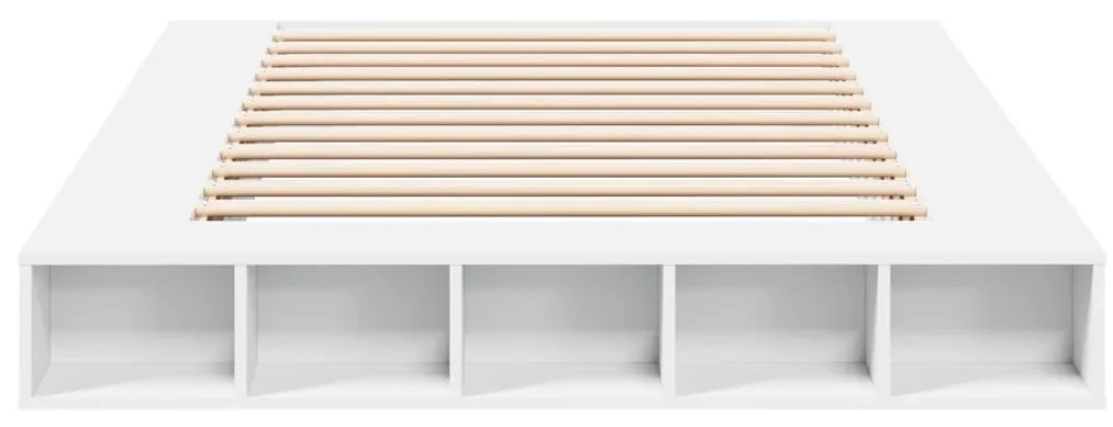 vidaXL Πλαίσιο Κρεβατιού Λευκό 160 x 200 εκ. από Επεξεργασμένο Ξύλο