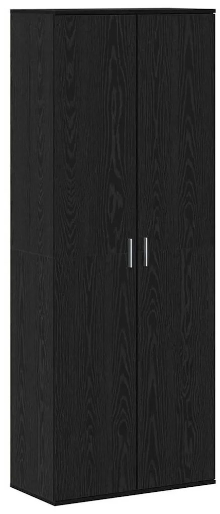 vidaXL Υψηλόμπαρο Μαύρη δρυς 70 x 35 x 180 εκ. Επεξεργασμένο ξύλο