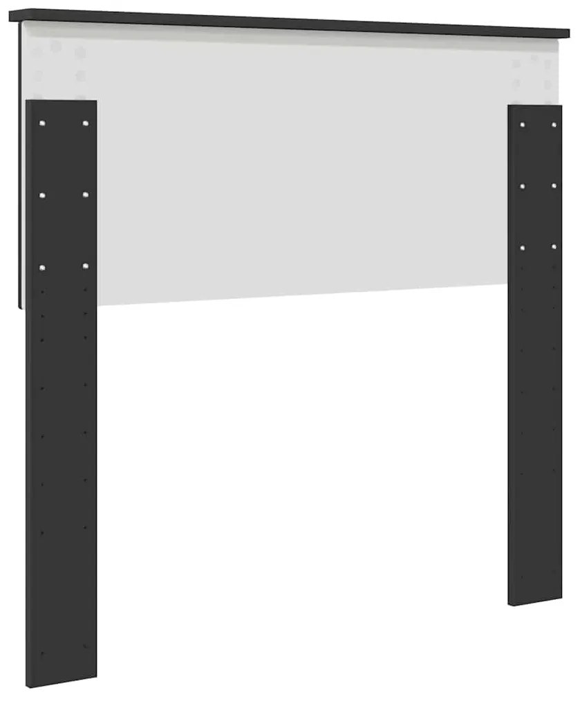 vidaXL Κεφαλάρι με κεφαλάρι Μαύρη Οξυά 100 cm Επεξεργασμένο ξύλο