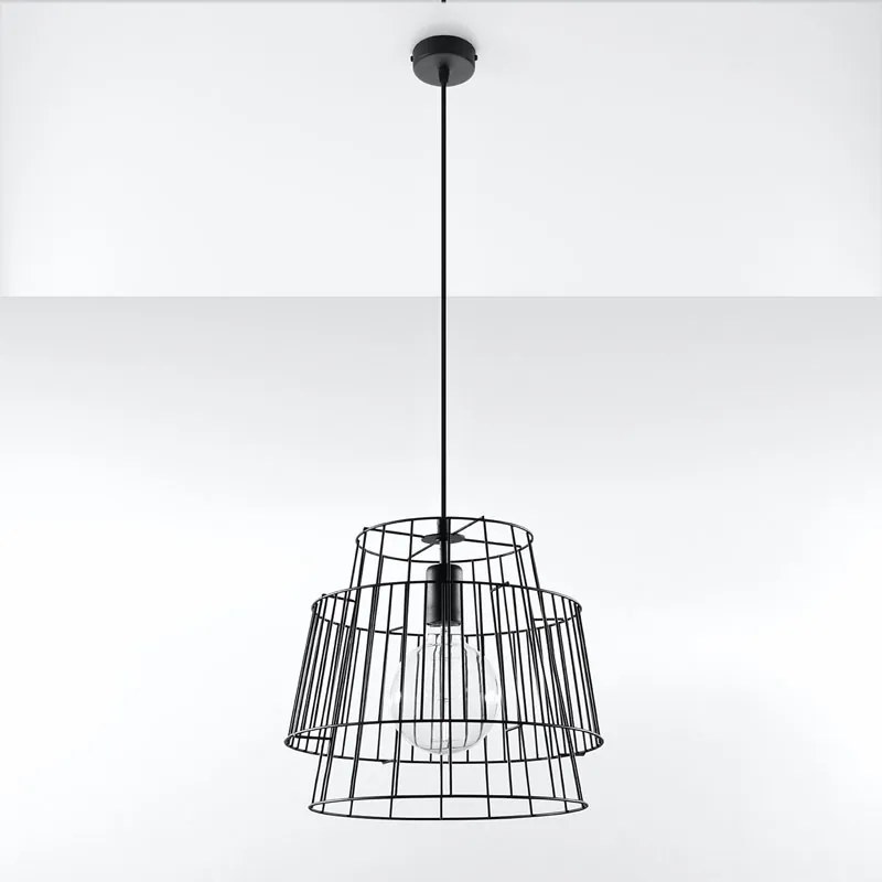 Φωτιστικό Οροφής Μονόφωτο Sollux Gate Black SL.0663