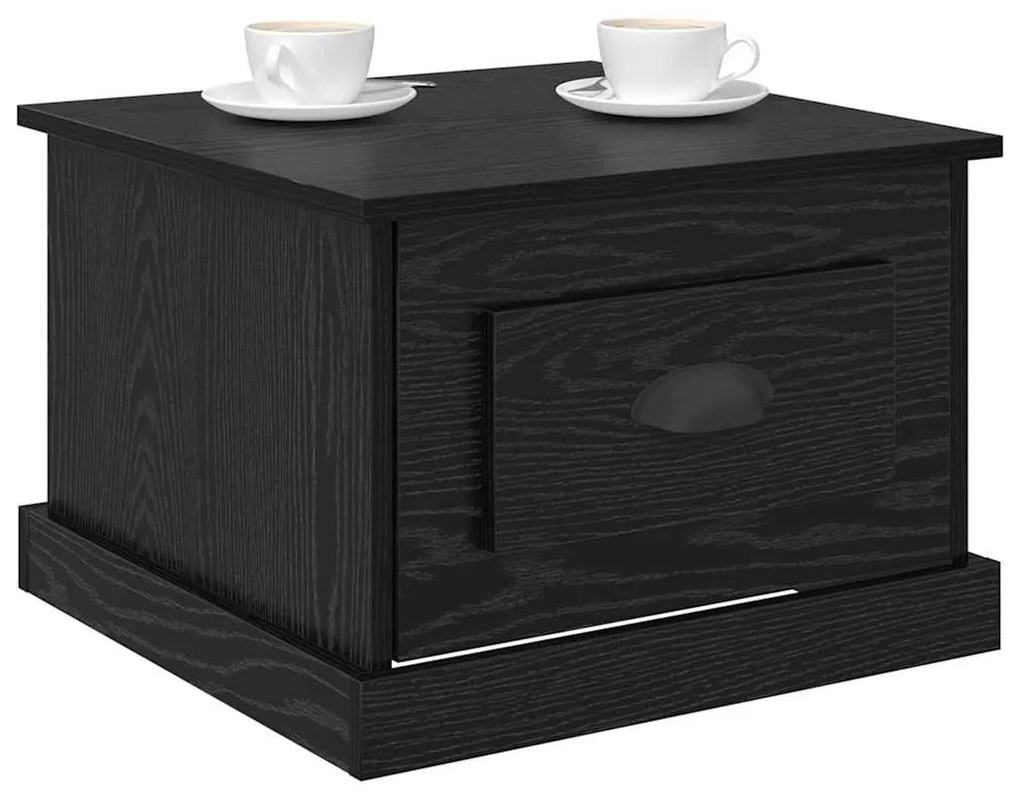 vidaXL Τραπεζάκι σαλονιού with Drawer Μαύρη δρυς 50 x 50 x 35 cm