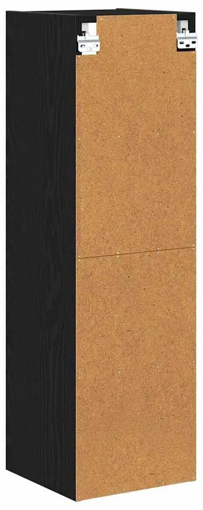 vidaXL Κρεμαστό ντουλάπι με αποθήκευση Μαύρη Οξυά 30 x 29,5 x 100 εκ.