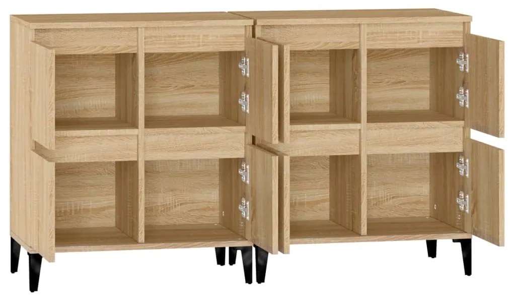 vidaXL Ντουλάπια 2 τεμ. Sonoma Δρυς 60x35x70 εκ. Επεξεργασμένο Ξύλο