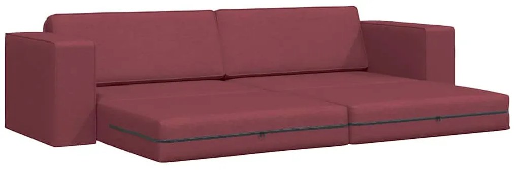 vidaXL Καναπέ-Κρεβάτι Μπορντό 245 x 78 x 77 εκ. ύφασμα