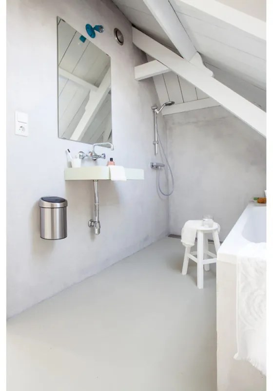 Δοχείο απορριμμάτων Brabantia Touch Bin 647211, 3 λίτρα, Ομαλός και αθόρυβος βρασμός, Τοποθέτηση Stenen, Inox/mat