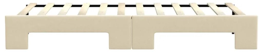 vidaXL Καναπές Κρεβάτι Συρόμενος Κρεμ 80 x 200 εκ. Υφασμάτινος