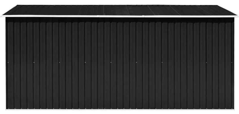 vidaXL Αποθήκη Κήπου Ανθρακί 257 x 392 x 181 εκ. από Μέταλλο
