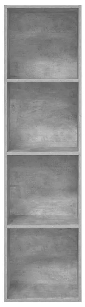 vidaXL Βιβλιοθήκη Γκρι Σκυροδέματος 40x30x152 εκ. Επεξεργ. Ξύλο