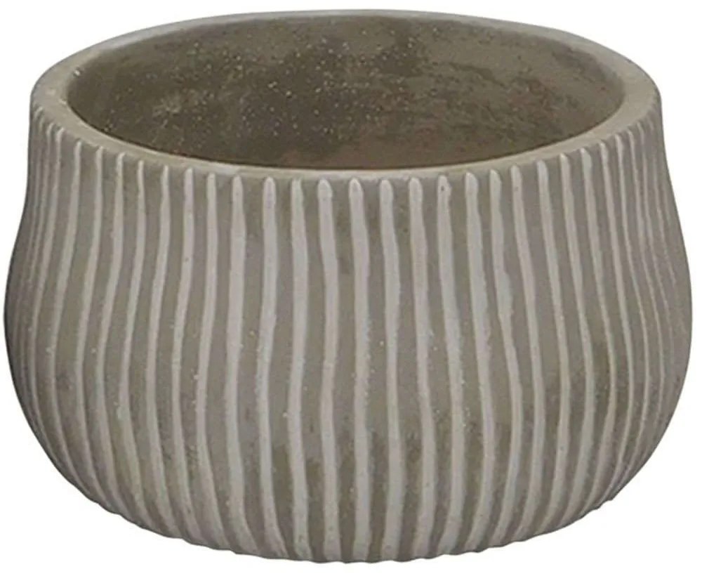 Κασπώ Γραμμές 06-00-23408 Φ16,5x9cm Grey Marhome Ceramic