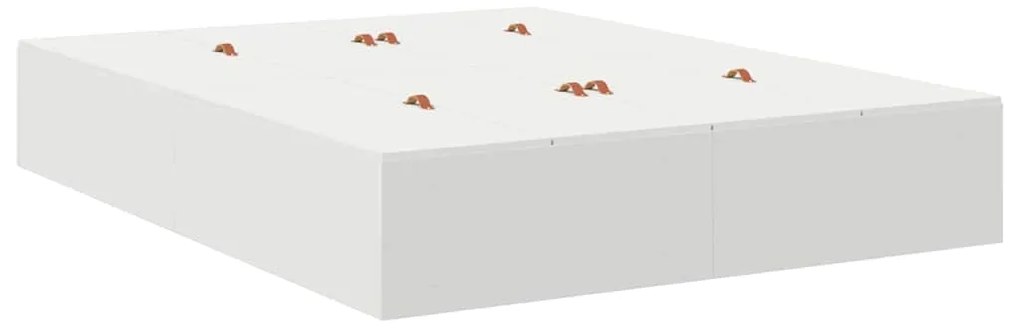 vidaXL Σκελετός Κρεβατιού Λευκό 135 x 190 cm Επεξεργασμένο ξύλο