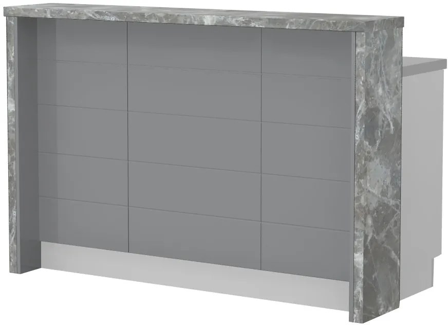 Πάγκος νησίδας Hudson-Μήκος: 150 εκ.-Γκρι-Siena Marble
