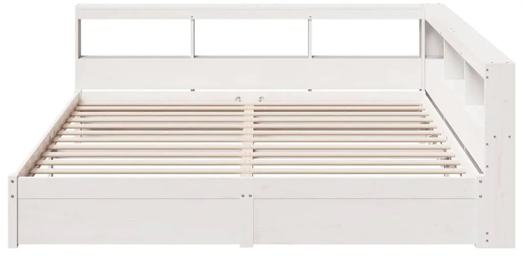 vidaXL Κρεβάτι Βιβλιοθήκη Χωρίς Στρώμα 160x200 εκ Μασίφ Ξύλο Πεύκου