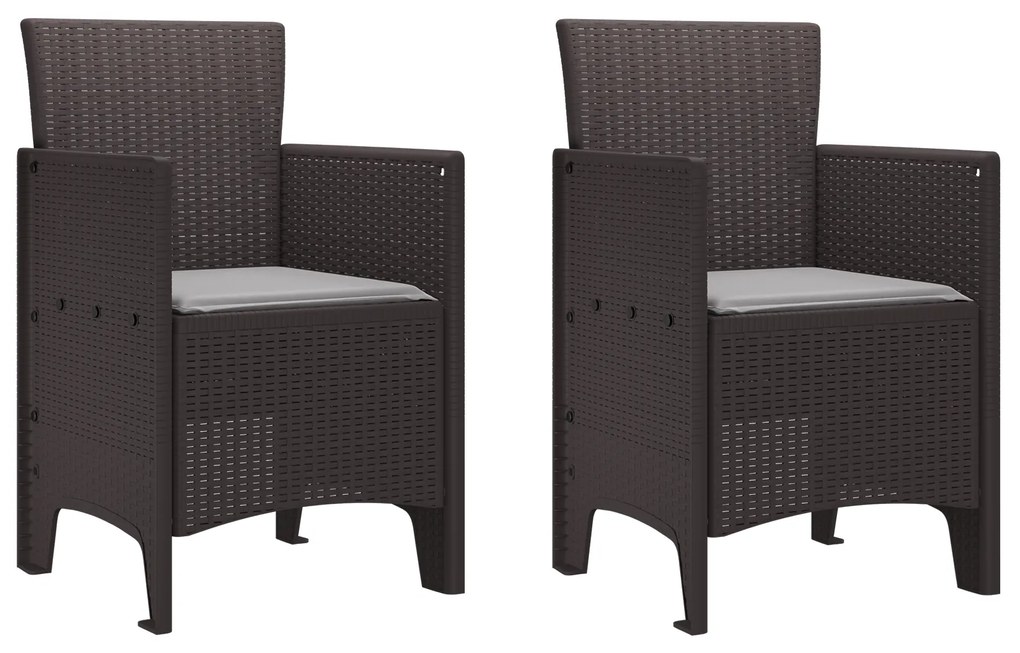 vidaXL Σετ Φαγητού Κήπου 3 pcs Καφέ 100 x 100 x 73 εκ