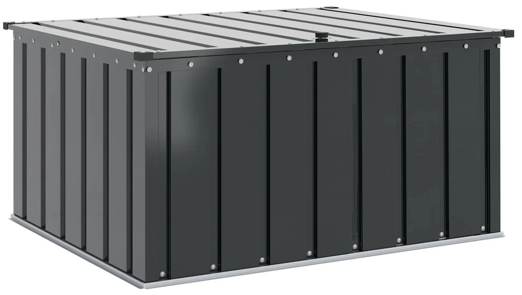 vidaXL Κουτί αποθήκευσης κήπου Μαύρο 101 x 82 x 50 εκ Ατσάλι