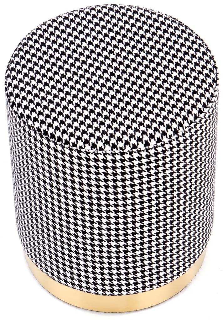 ARUNA pouffe color: black/white/gold DIOMMI V-CH-ARUNA-PUFA