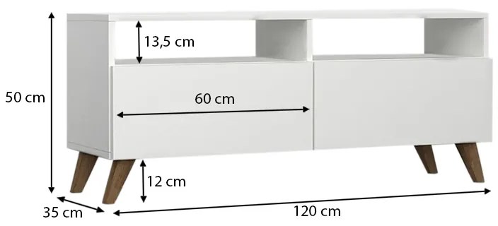 ΕΠΙΠΛΟ ΤΗΛΕΟΡΑΣΗΣ INCI MEGAPAP ΧΡΩΜΑ ΛΕΥΚΟ 120X35X50ΕΚ.