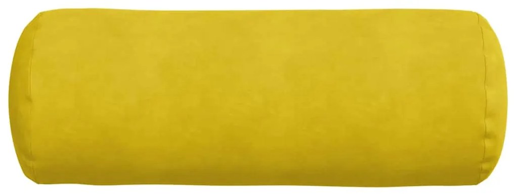 vidaXL Μαξιλάρια Στήριγμα 2 pcs Κίτρινο Ø 25 x 70 cm