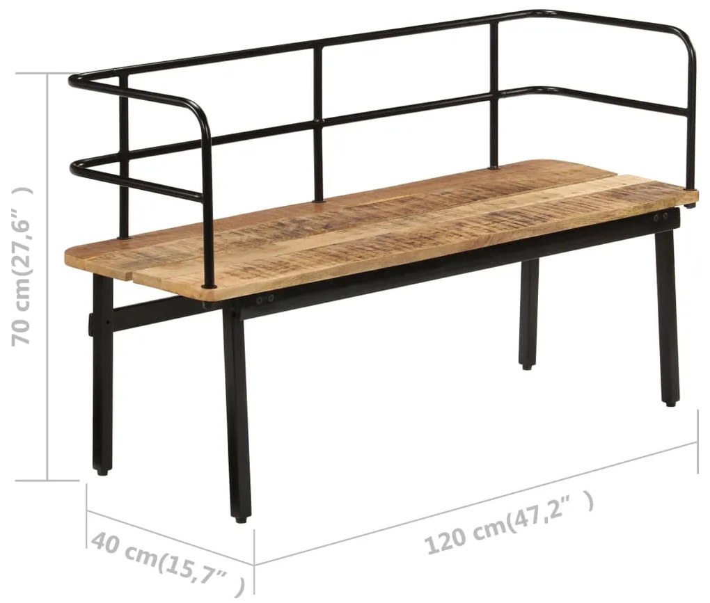 ΠΑΓΚΑΚΙ 120 X 40 X 70 ΕΚ. ΑΠΟ ΜΑΣΙΦ ΞΥΛΟ ΜΑΝΓΚΟ 247807