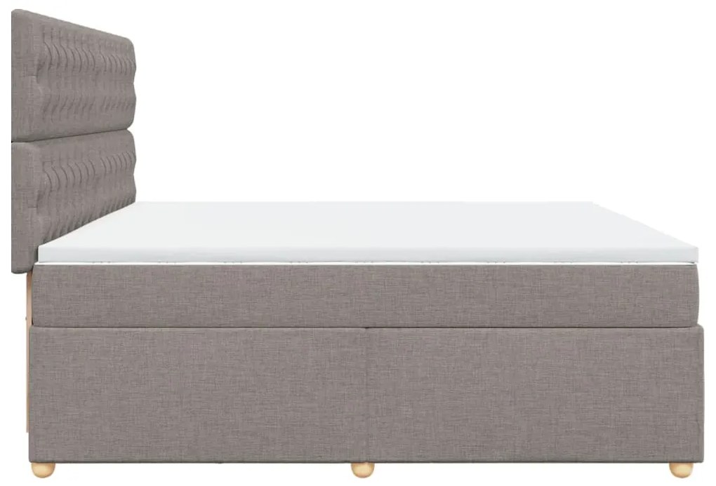 ΚΡΕΒΑΤΙ BOXSPRING ΜΕ ΣΤΡΩΜΑ TAUPE 200X200 ΕΚ. ΥΦΑΣΜΑΤΙΝΟ 3293698