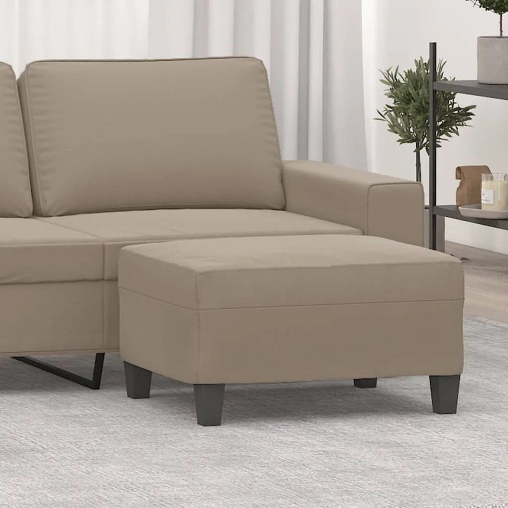 vidaXL Υποπόδιο Taupe 70 x 55 x 41 εκ. από Ύφασμα Μικροϊνών